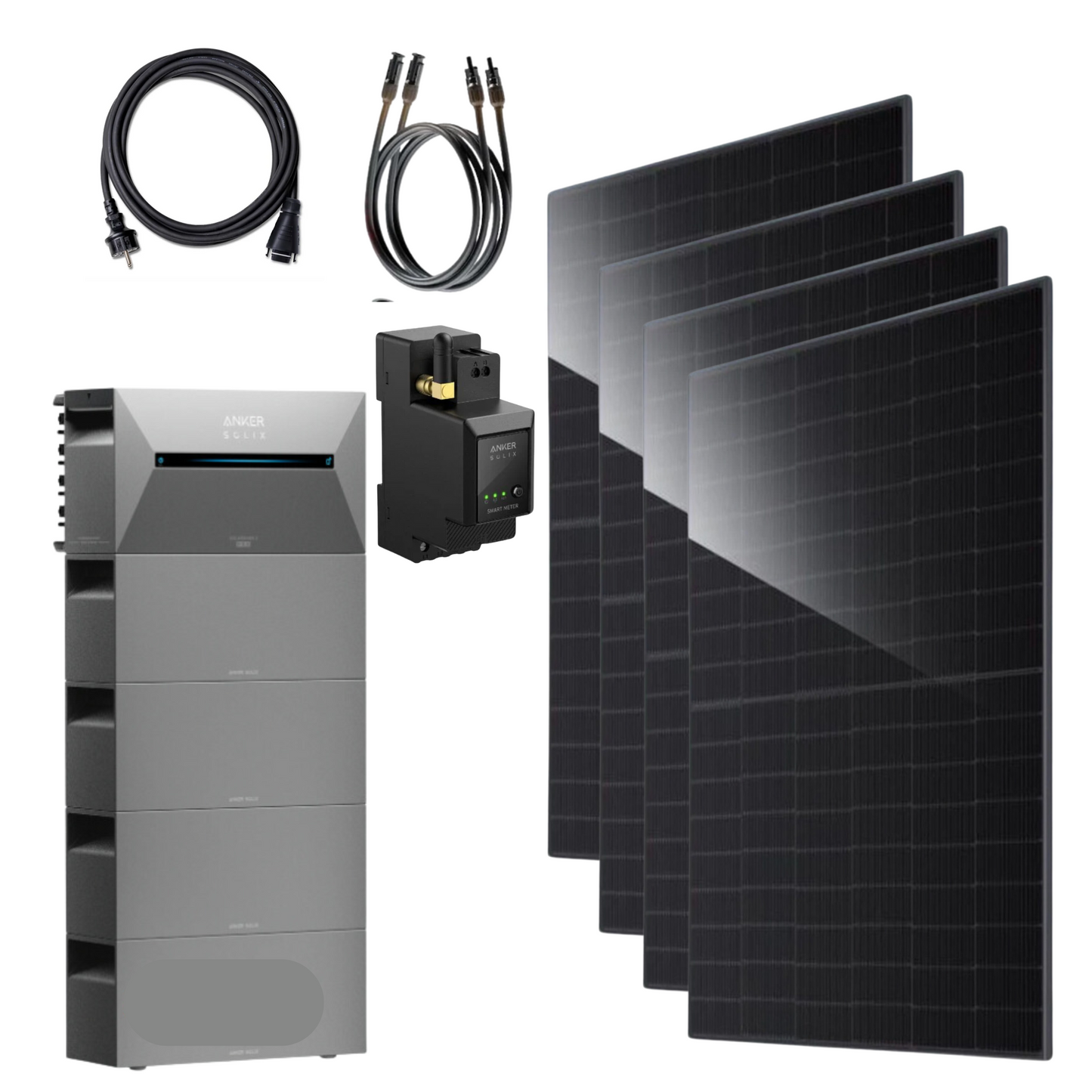 Balkonkraftwerk Premium Starter Set mit Anker Solarbank 2 Pro 800W/1720W