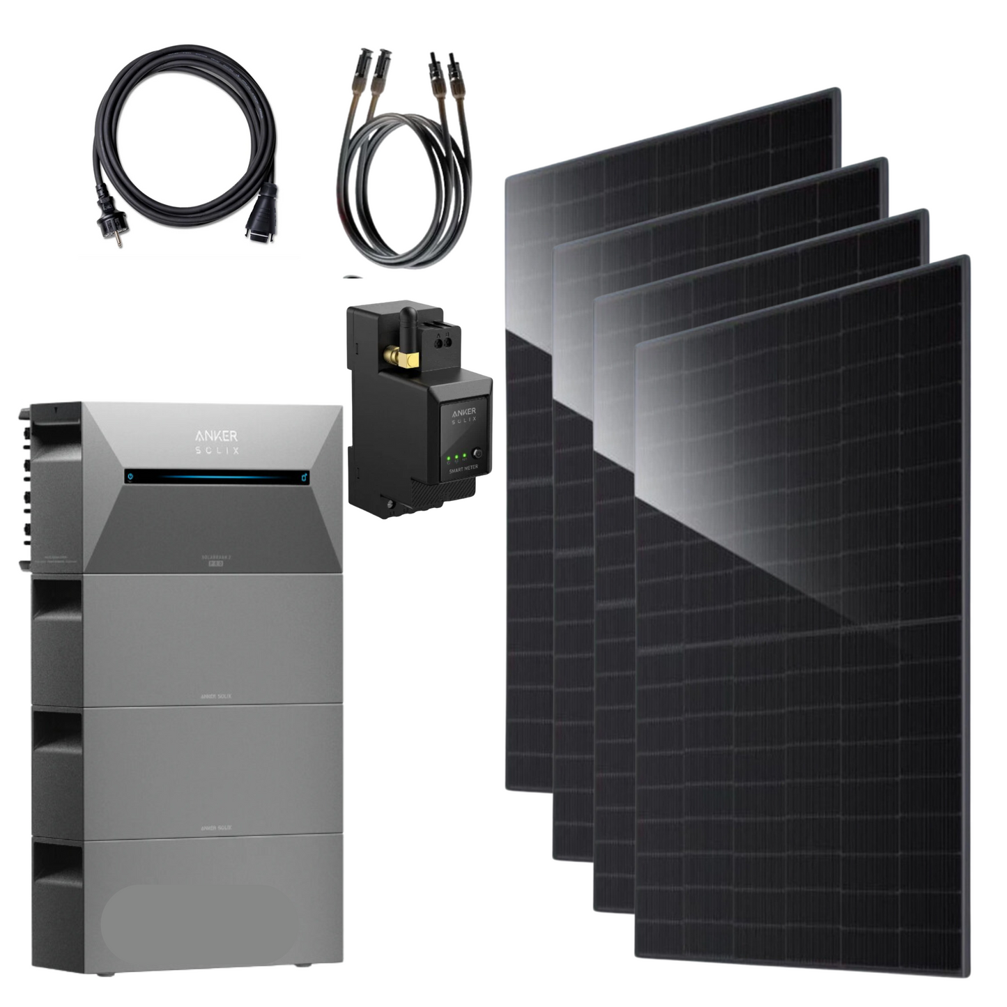 Balkonkraftwerk Premium Starter Set mit Anker Solarbank 2 Pro 800W/1720W