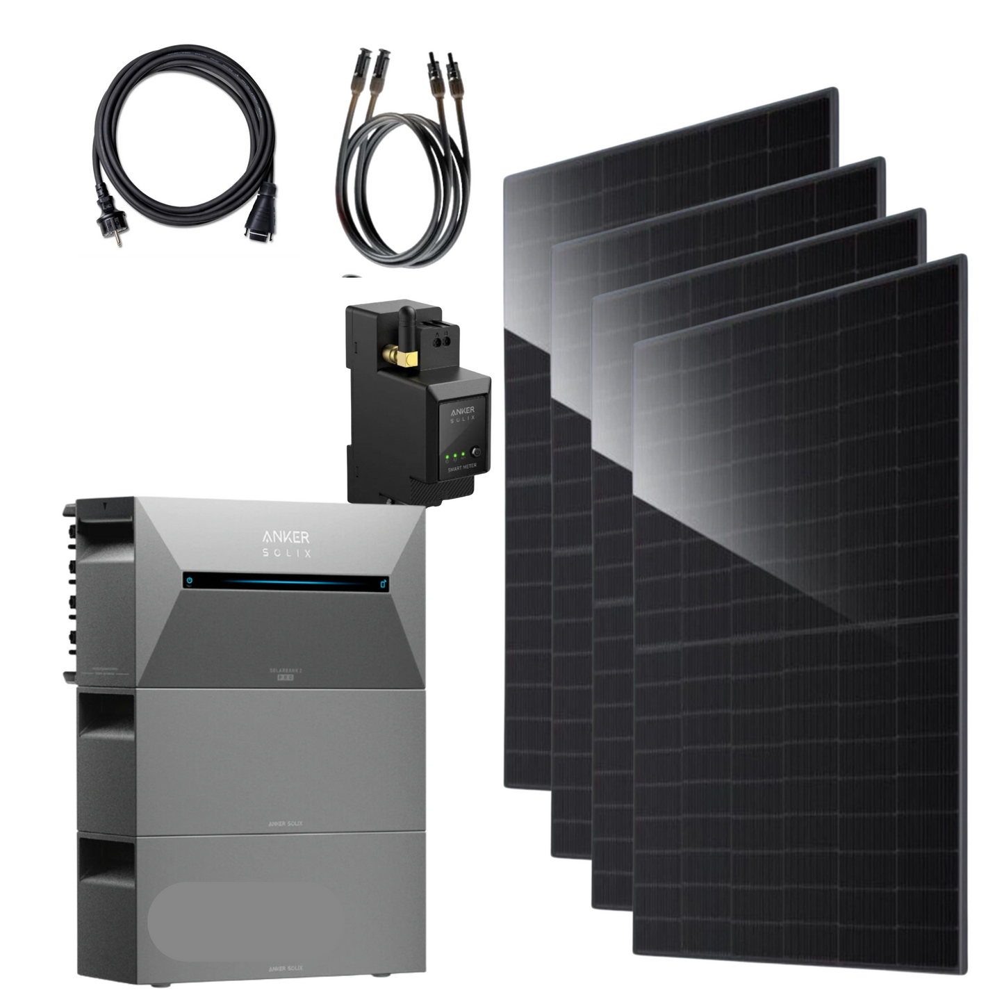 Balkonkraftwerk Premium Starter Set mit Anker Solarbank 2 Pro 800W/1720W