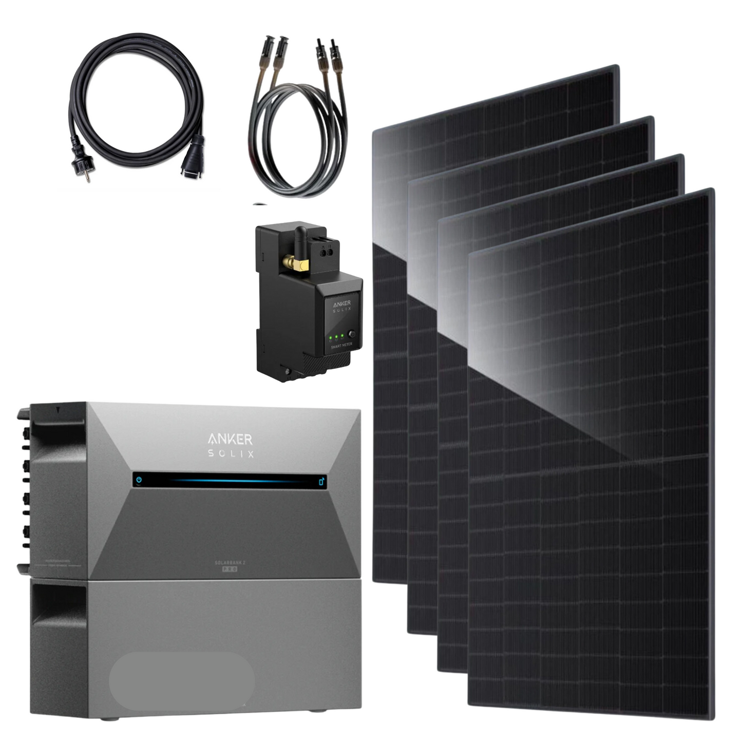 Balkonkraftwerk Premium Starter Set mit Anker Solarbank 2 Pro 800W/1720W