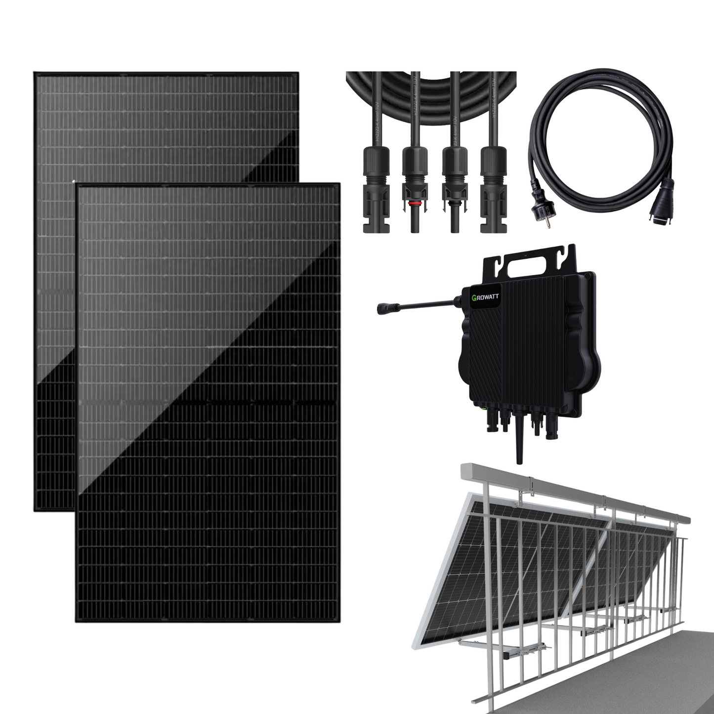 Balkonkraftwerk 800w Growatt Fullblack 405w Slenergy