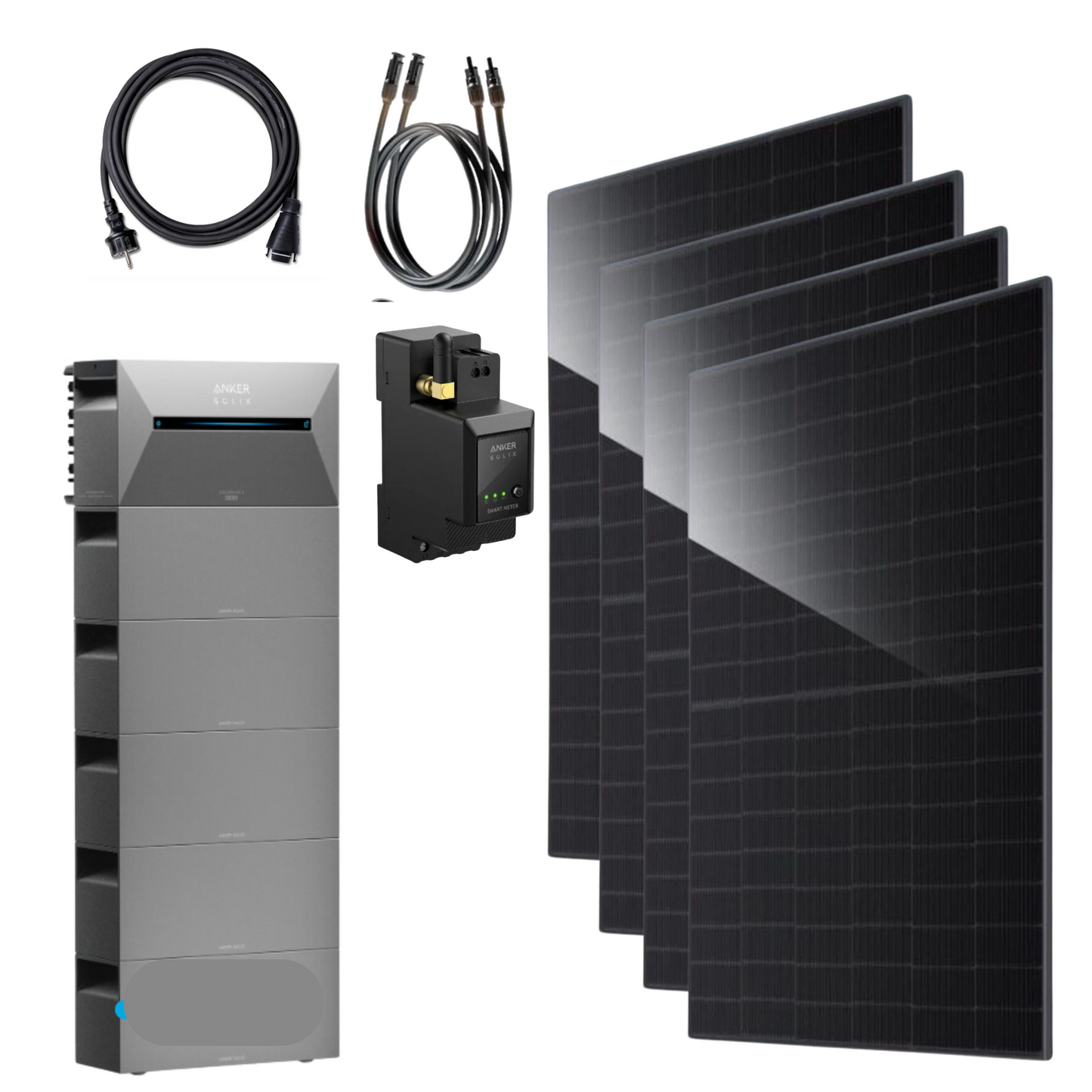 Balkonkraftwerk Premium Starter Set mit Anker Solarbank 2 Pro 800W/1720W