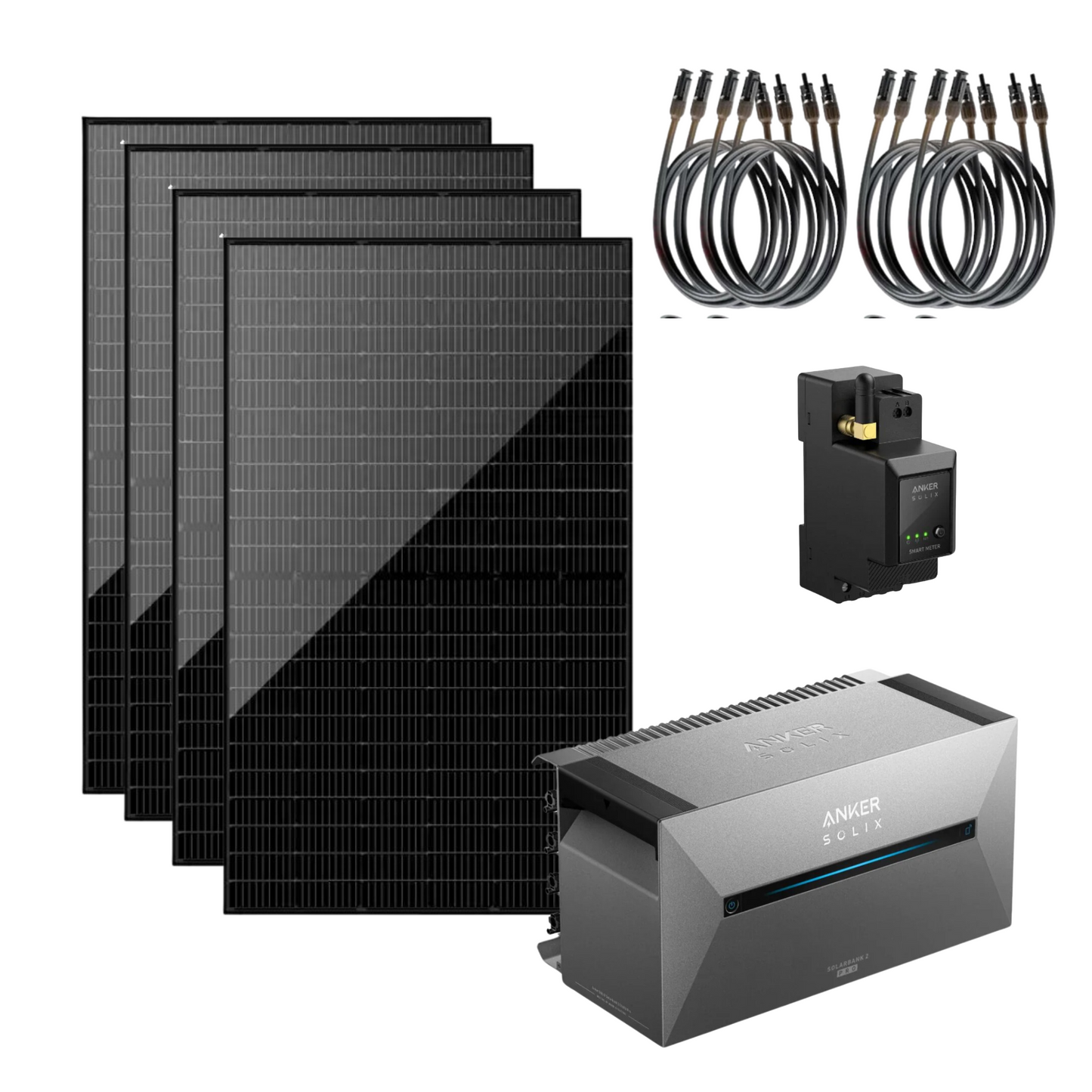 Premium Balkonkraftwerk mit Anker Solarbank 2 Pro 800W/1620W