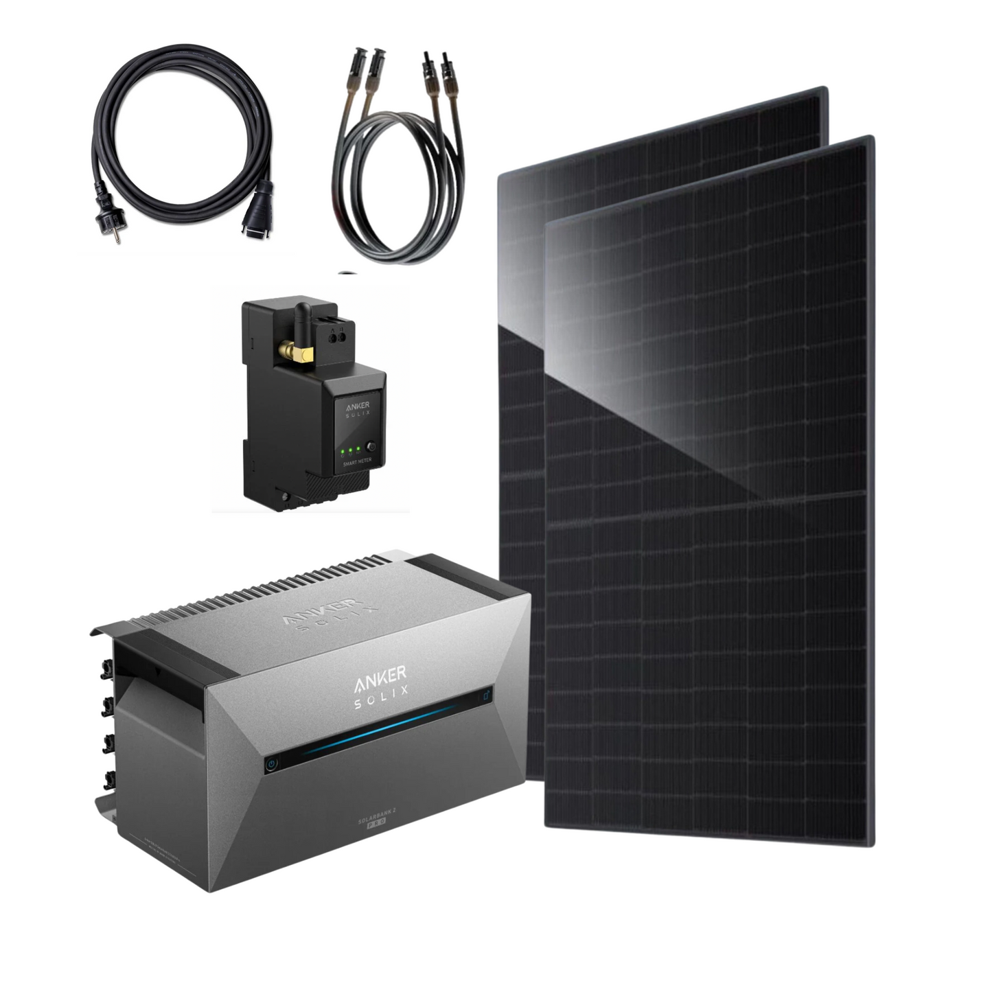 Balkonkraftwerk Premium Starter Set mit Anker Solarbank 2 Pro 800W/1720W