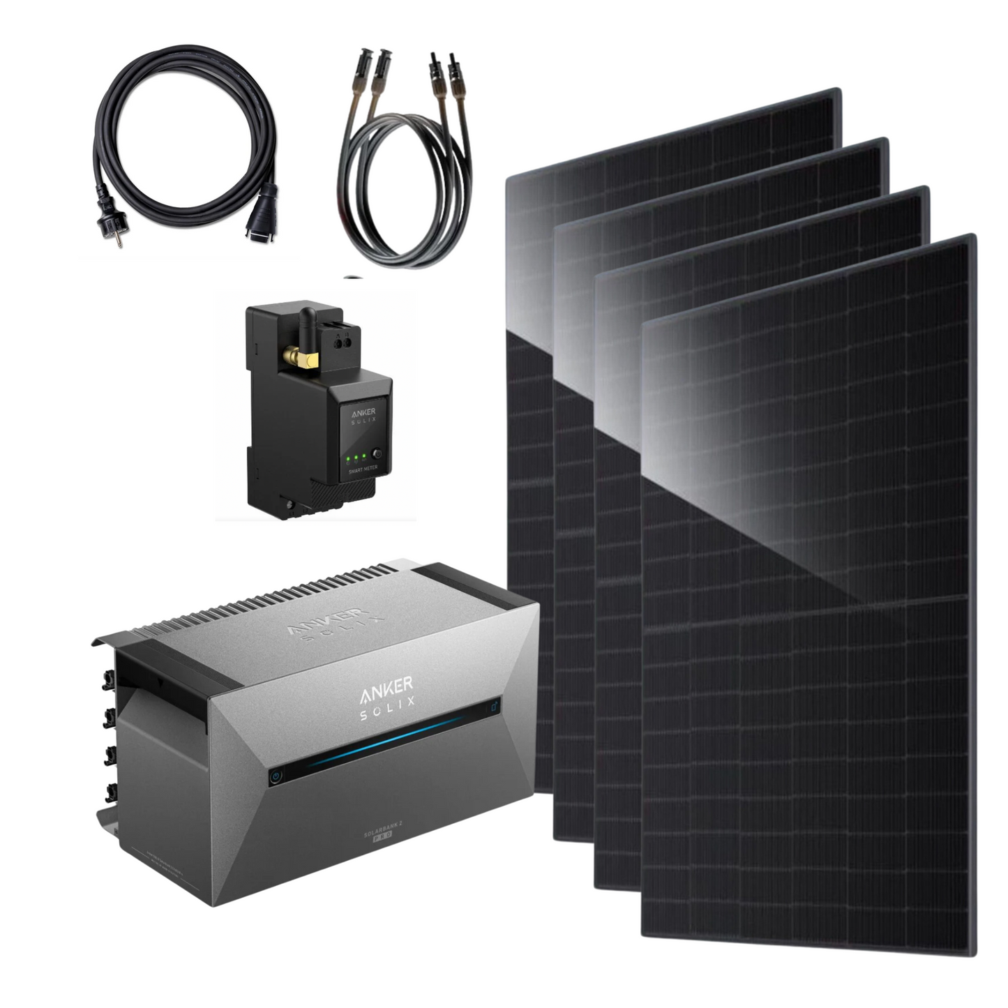 Balkonkraftwerk Premium Starter Set mit Anker Solarbank 2 Pro 800W/1720W