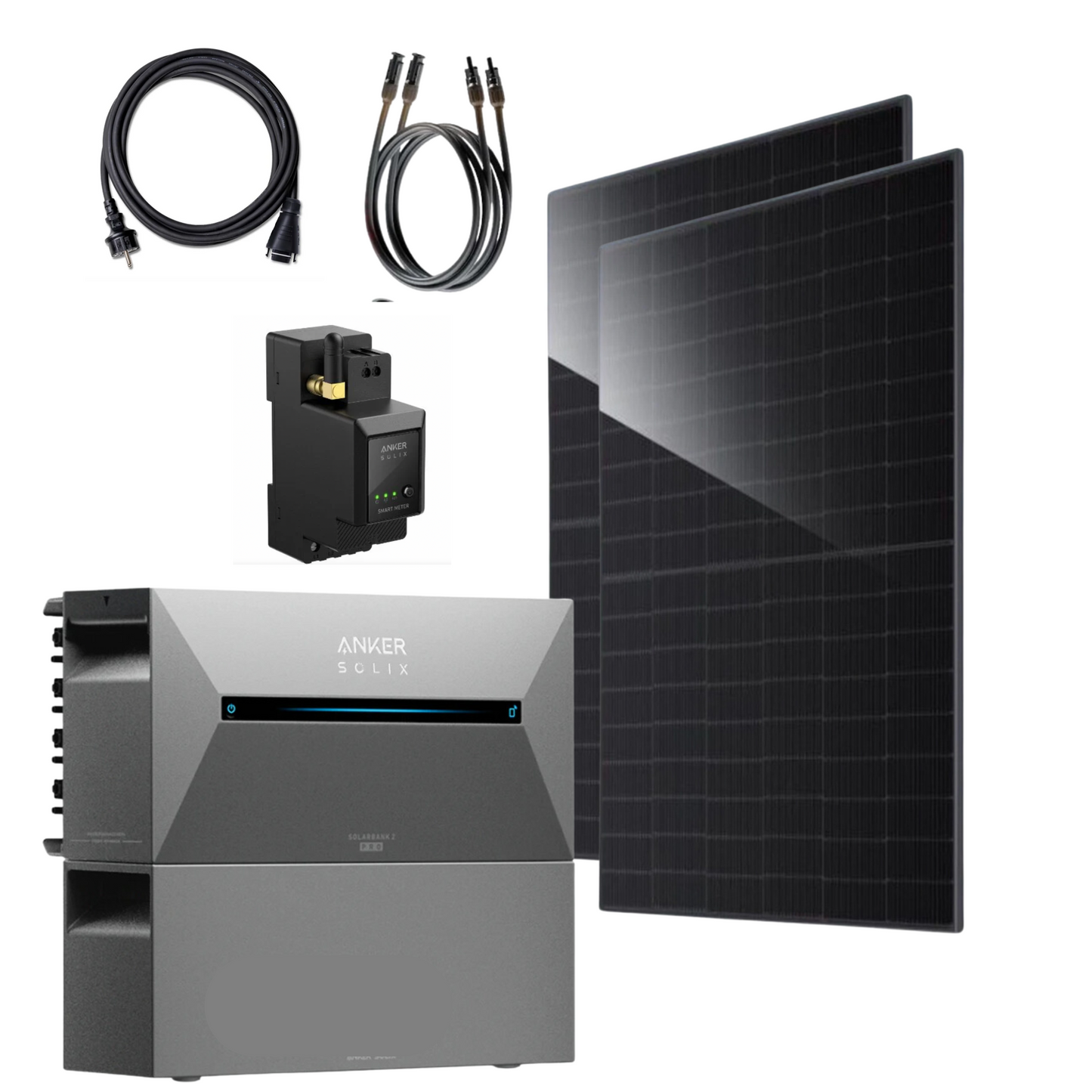 Balkonkraftwerk Premium Starter Set mit Anker Solarbank 2 Pro 800W/1720W