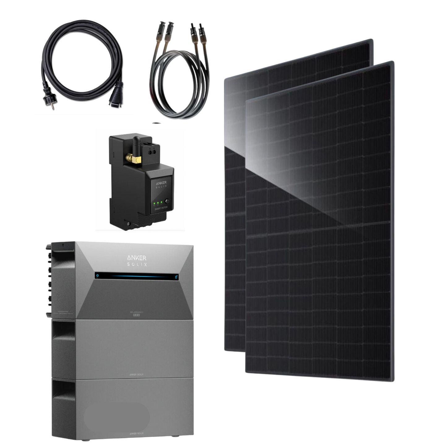 Balkonkraftwerk Premium Starter Set mit Anker Solarbank 2 Pro 800W/1720W