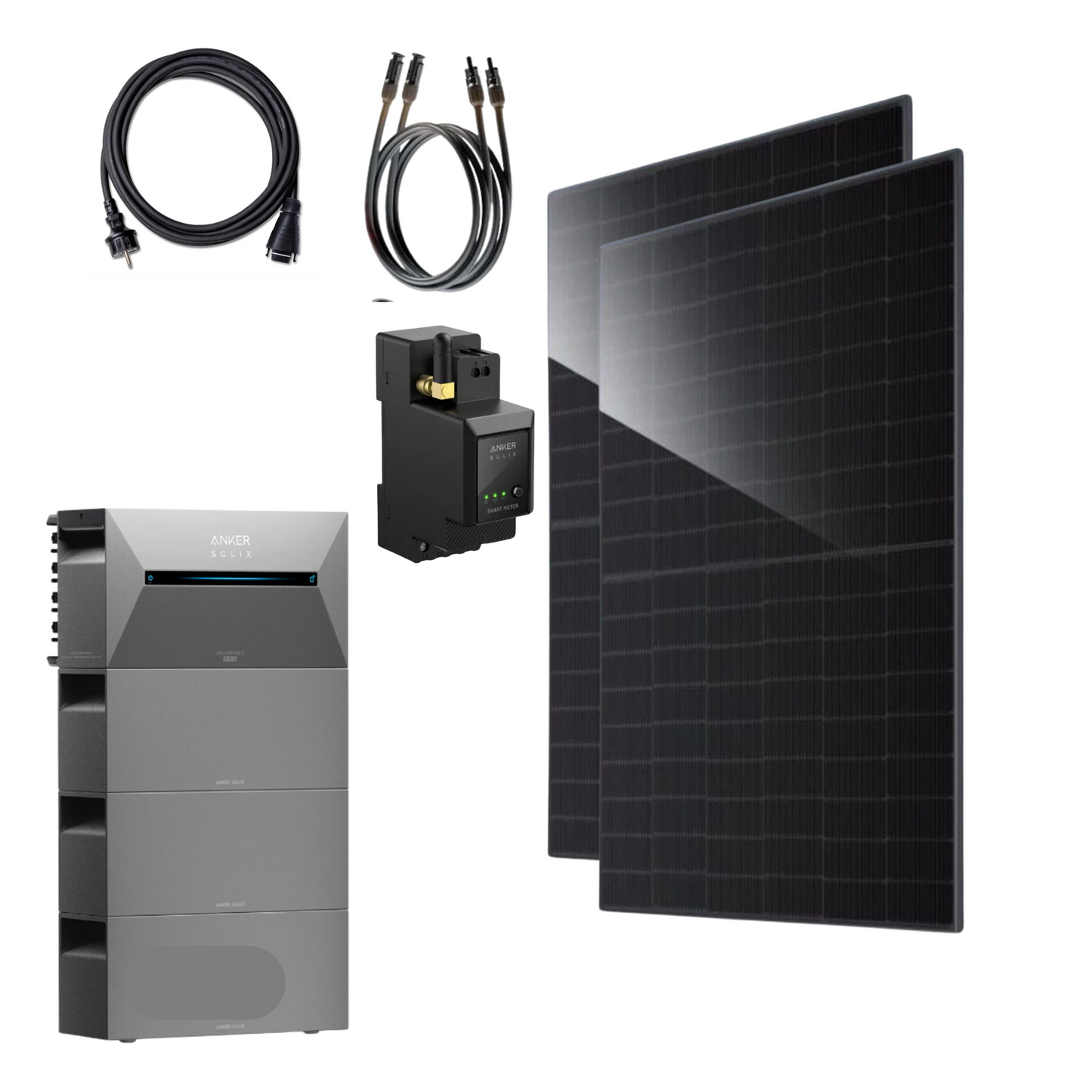 Balkonkraftwerk Premium Starter Set mit Anker Solarbank 2 Pro 800W/1720W