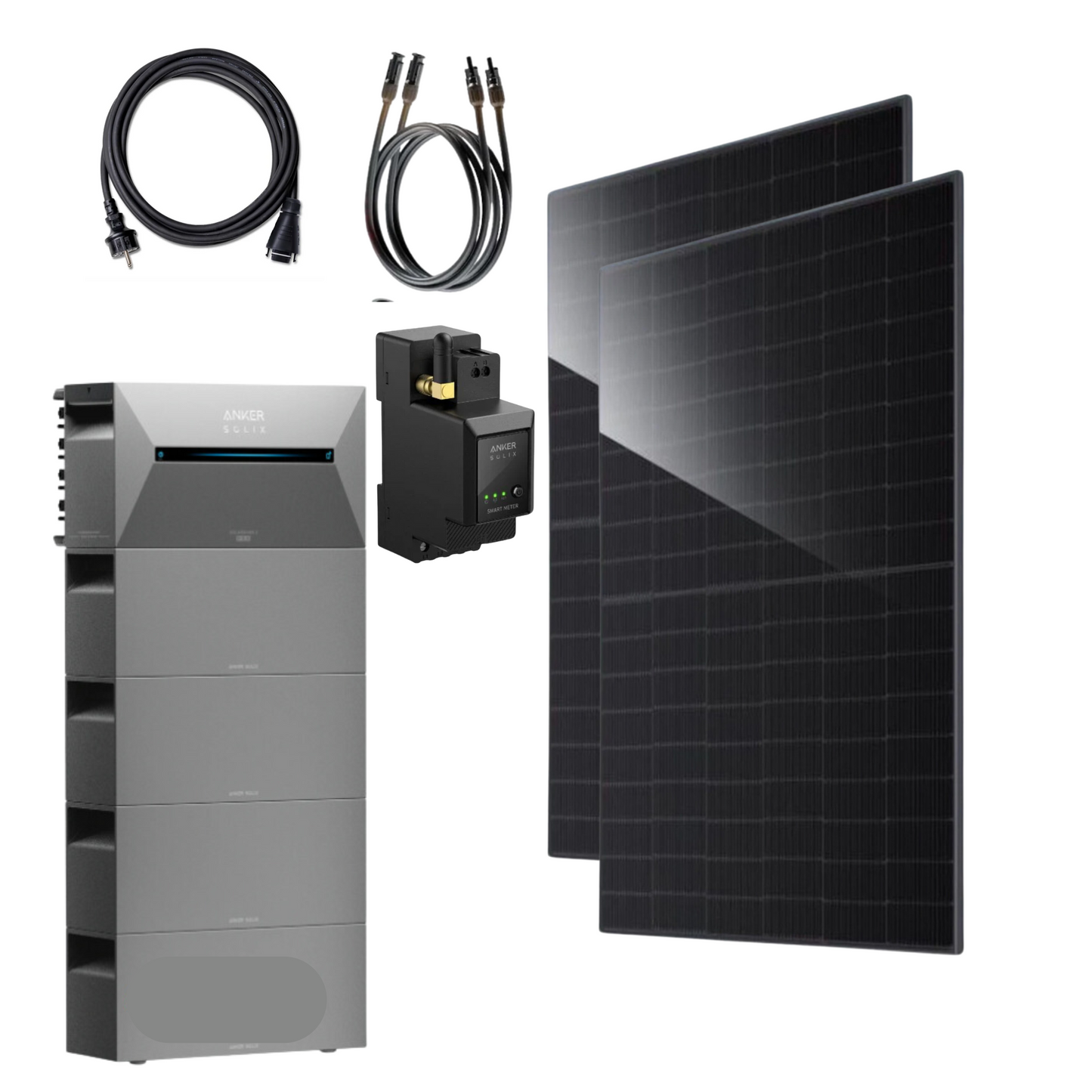 Balkonkraftwerk Premium Starter Set mit Anker Solarbank 2 Pro 800W/1720W