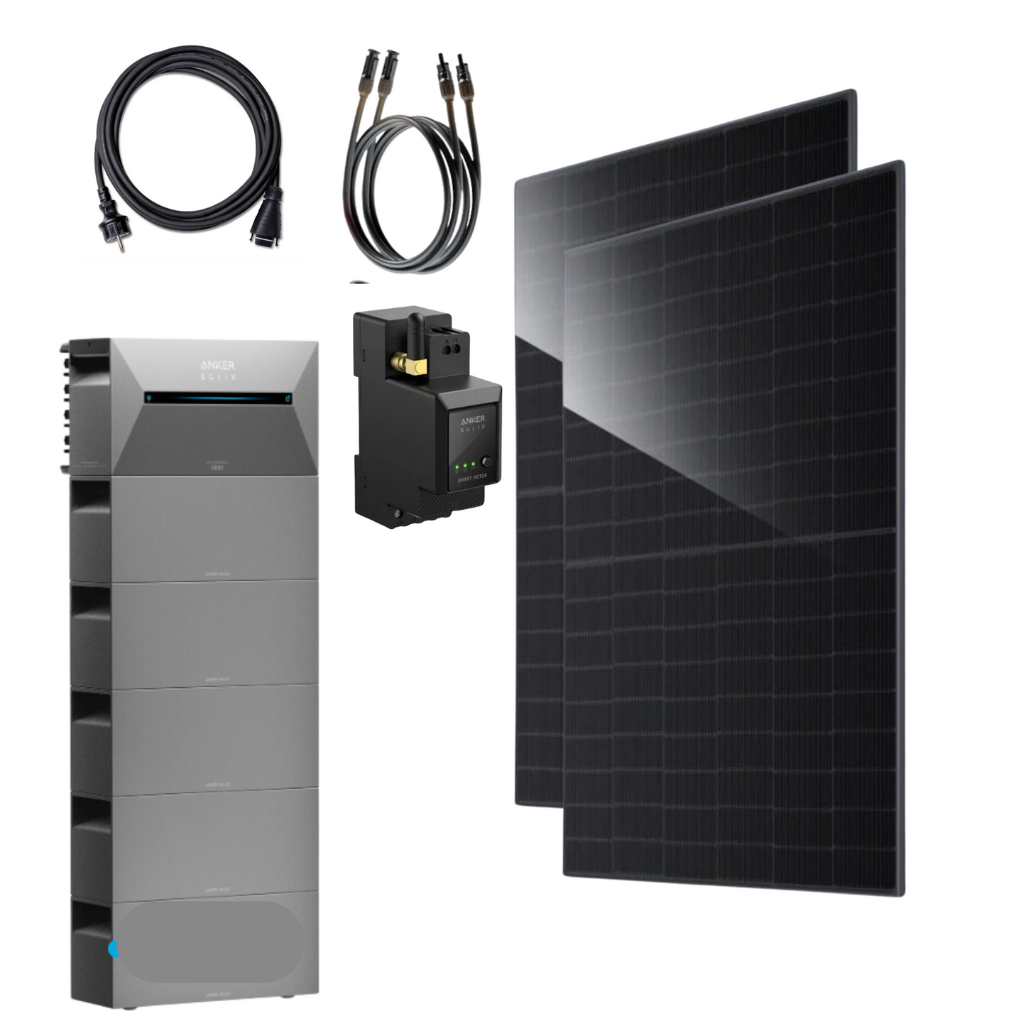 Balkonkraftwerk Premium Starter Set mit Anker Solarbank 2 Pro 800W/1720W