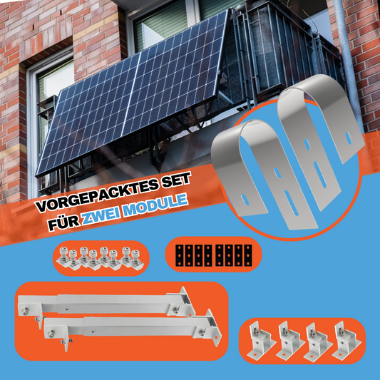 Balkon Halterung für 2 Solarmodule