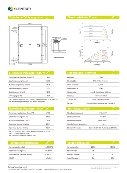 Balkonkraftwerk 800w Growatt Fullblack 405w Slenergy