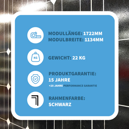 Balkonkraftwerk Starter Set Deye 800W Schwarz